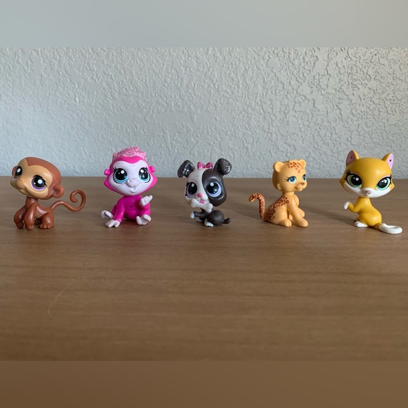 Littlest Pet Shop LPS 5 Piece Discontinued Rare Bundle Set Lot Toy Doll Animals - Picture 1 of 11